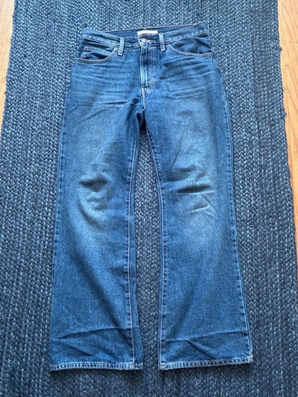 Levi's Women's 94 Baggy Boot Cut Jeans in Blue Denim